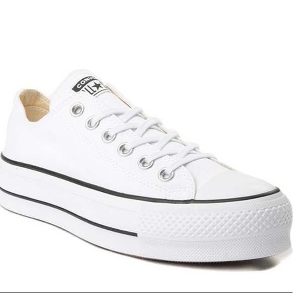 Converse Shoes - COPY - Womens Converse Chuck Taylor All Star Lo Platform Sneaker - White. size:…